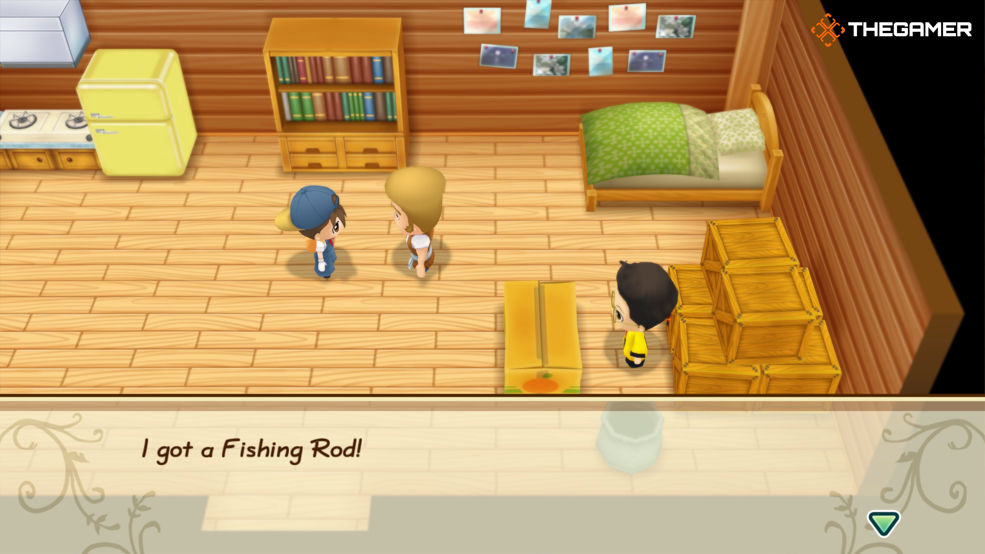 Getting the Fishing Rod from Zack in his beach hut