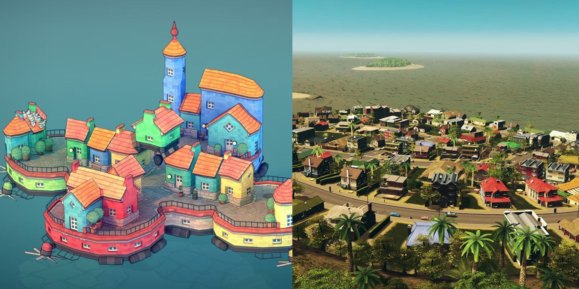Best Building Games On Steam featuring Townscaper and City: Skylines