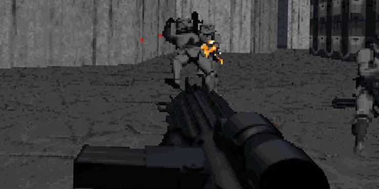 Shooting at Storm troopers in Star Wars Dark Forces