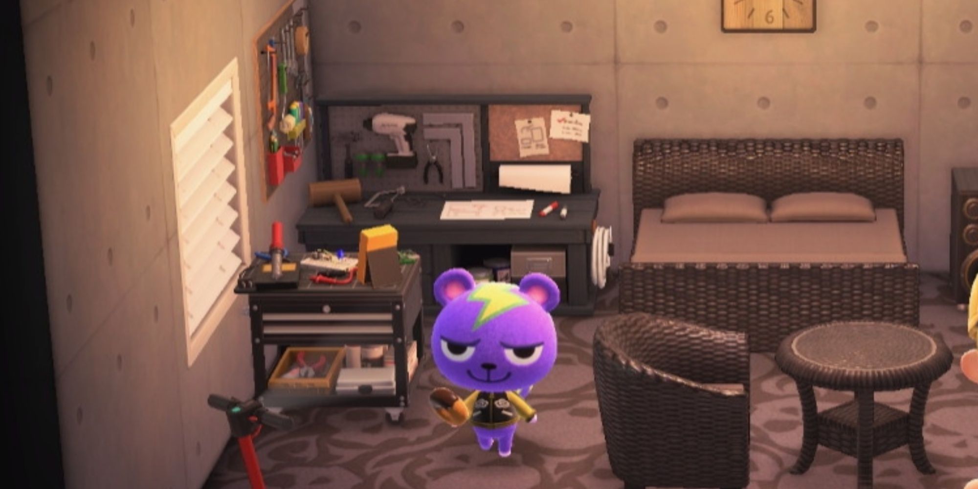 Static carrying a donut in Animal Crossing New Horizons