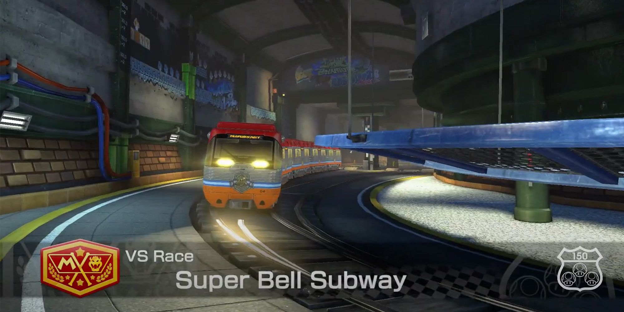 Super Bell Subway - A Train Speeding Down A Subway Tunnel