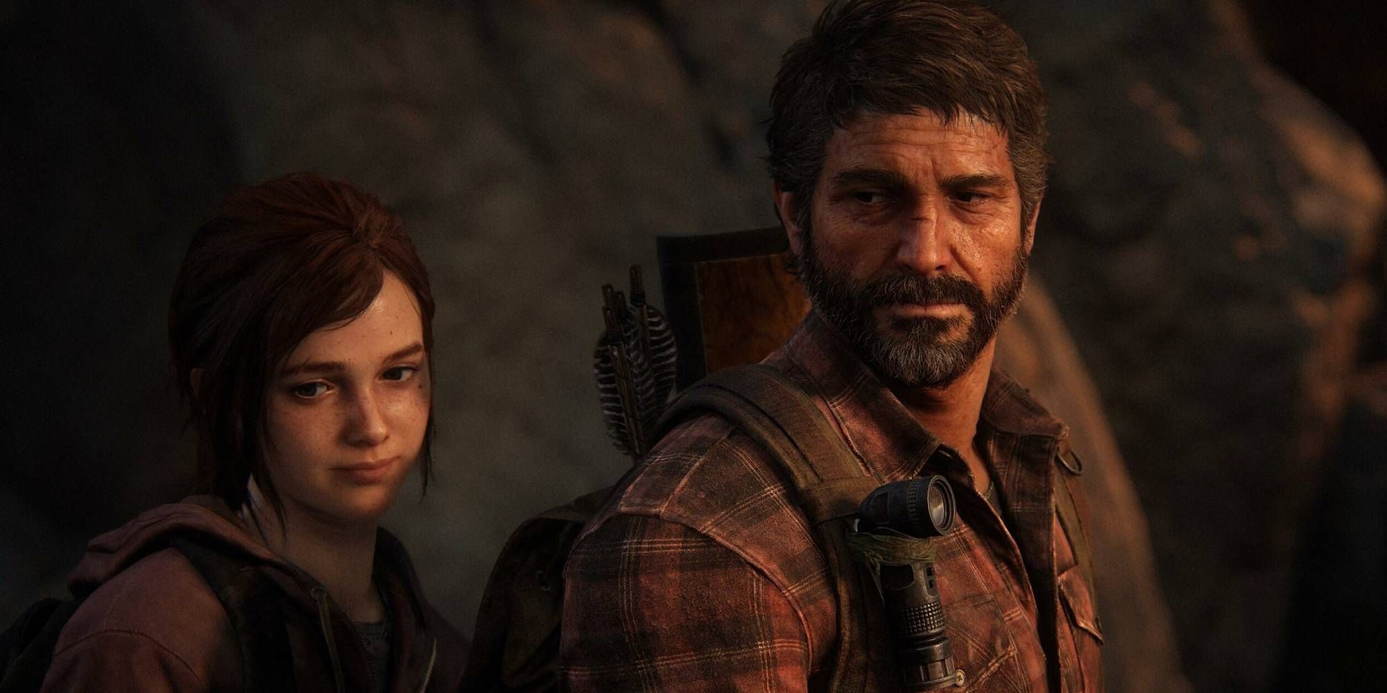 Ellie and Joel from The Last Of Us on horseback