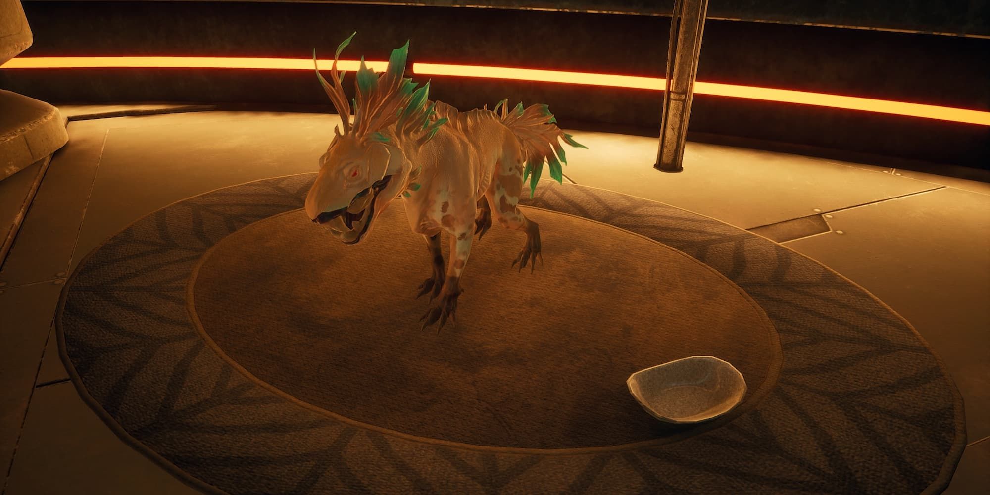 The Canid you can have as a pet, named Anubis, in The Outer Worlds.