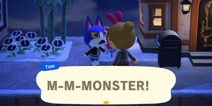 Tom speaking to a player in Animal Crossing New Horizons