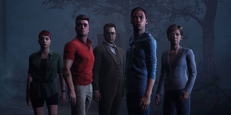 trailer the dark pictures anthology little hope the five main characters stand together looking at the viewer