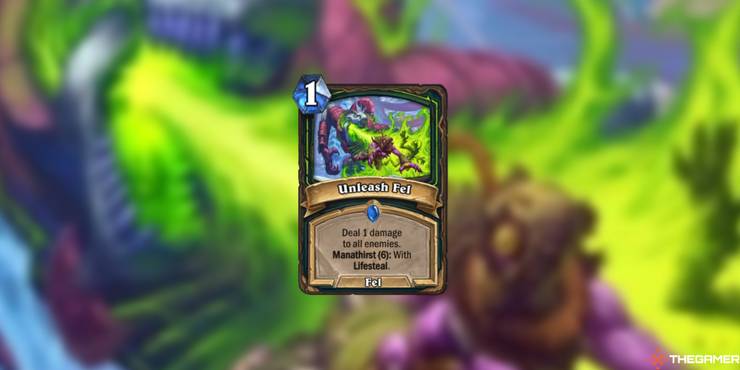 Unleash Fel card and artwork in Hearthstone.