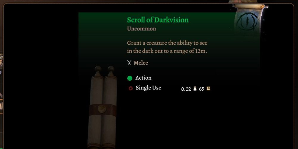 Scroll of Darkvision Baldur's Gate 3