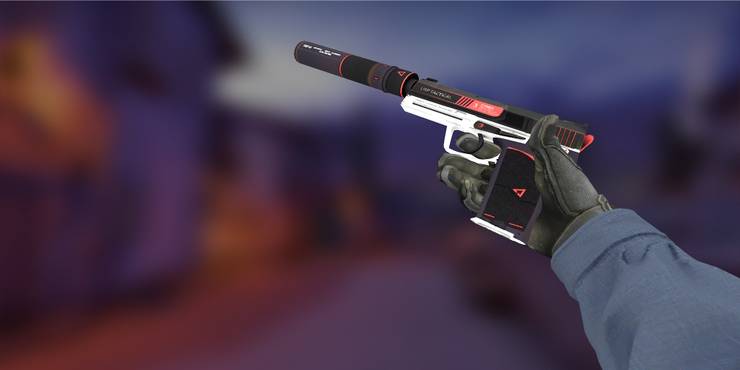 Player inspecting USP-S Cyrex in Counter Strike: Global Offensive.