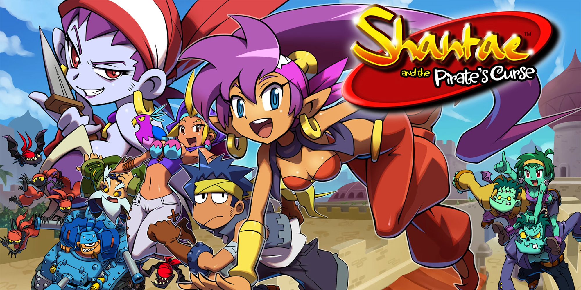 Shantae And The Pirate's Curse Collector's Edition - Shantae, Risky Boots, Sky, Bolo, And The Rest Of The Cast