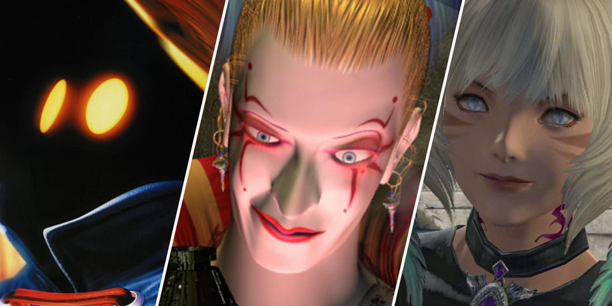 Vivi from FF9, Kefka from FF6, and Y'shtola from FF14