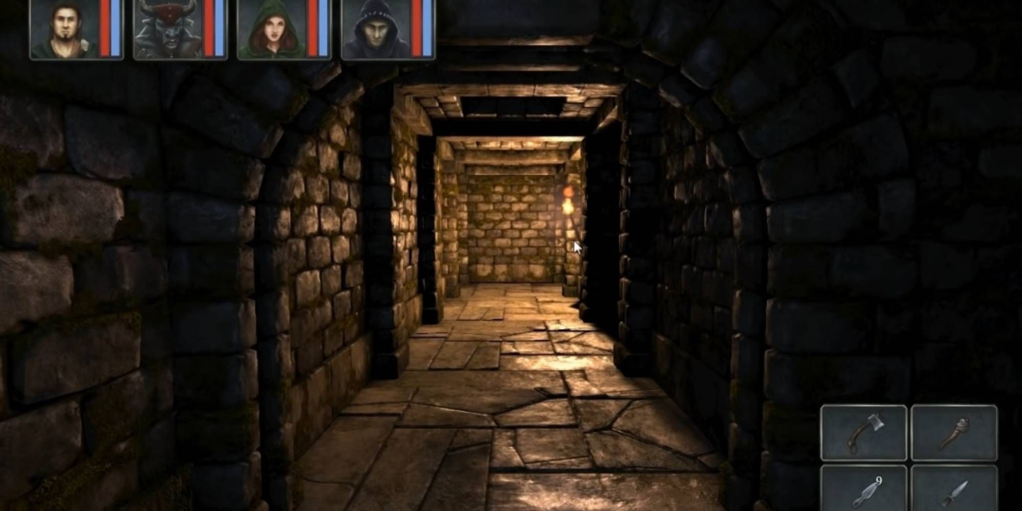 Walking Done a Dungeon Corridor in Legend of Grimrock