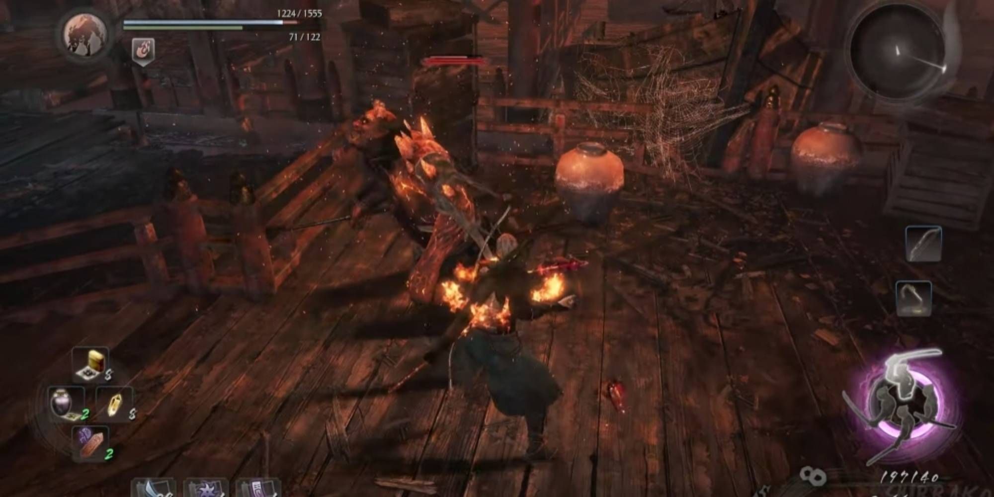 William Verses an Enemy in Nioh