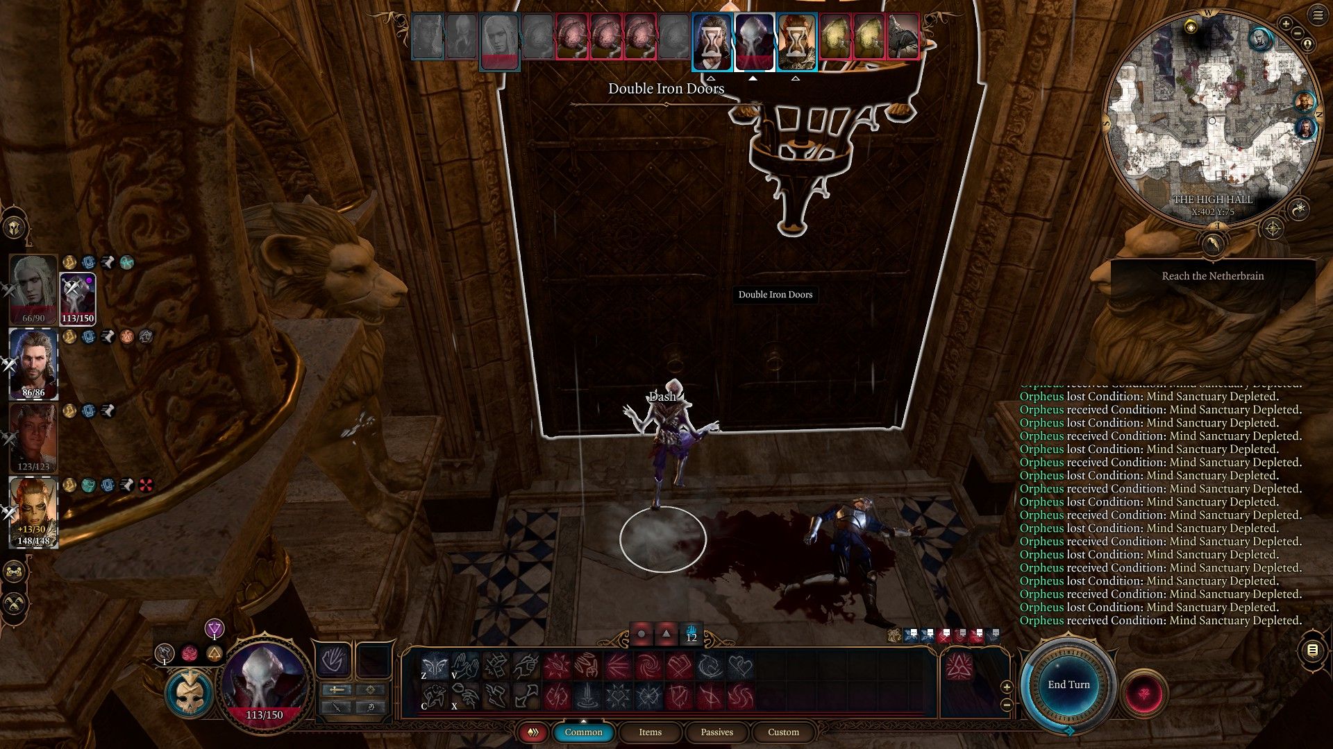 Orpheus Illithid Reaches Metal Doors At Top of High Hall Tower To Reach Netherbrain In Baldur's Gate 3