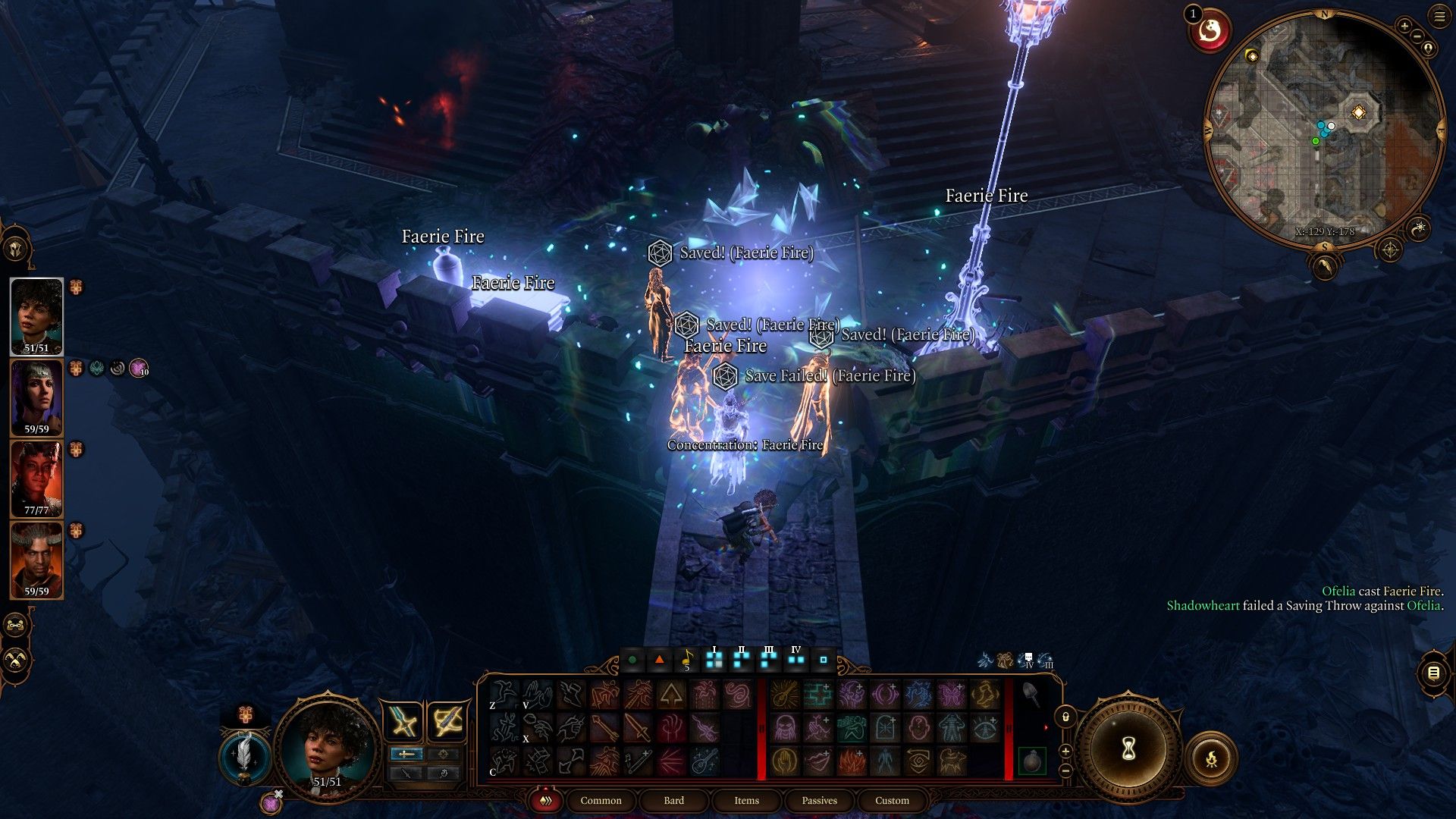 Baldur's Gate 3 Using Faerie Fire In Moonrise Towers