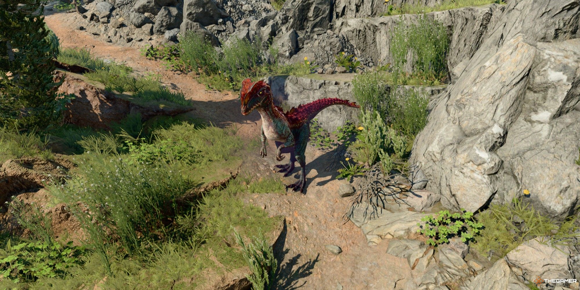 Baldur's Gate 3 Druid Wild Shaped Into Dilophosaurus