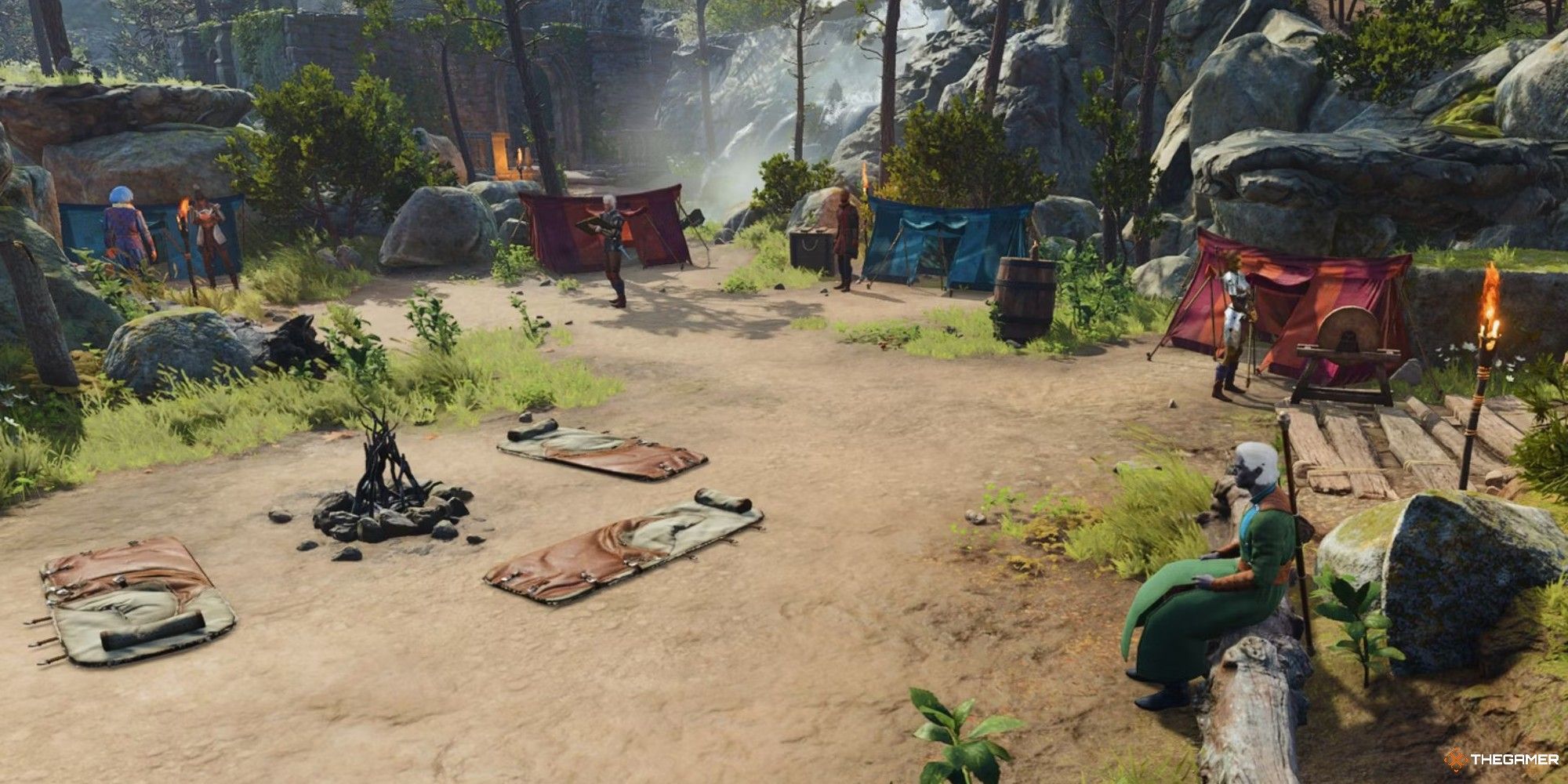 Baldur's Gate 3 Player Sitting In Camp