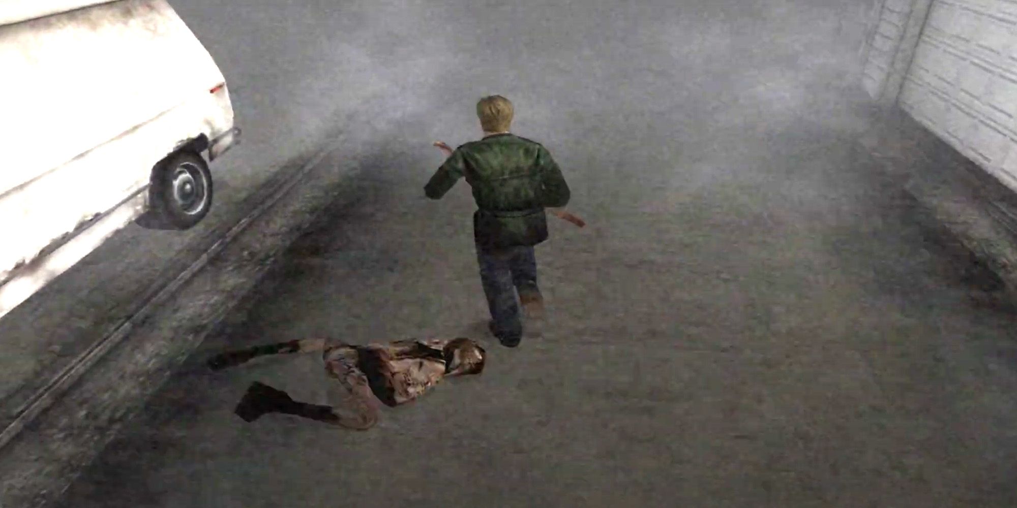 Silent Hill 2 - A Crawler Emerges From Under A Van