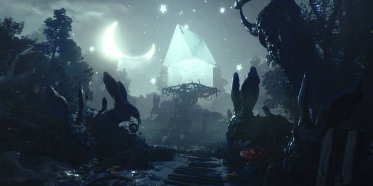House of Baba Yaga at night