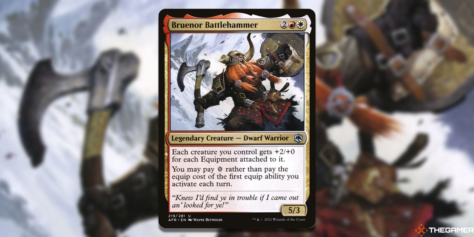 MTG: Bruenor Battlehammer card
