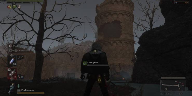 lies of p player approaching a barren swamp