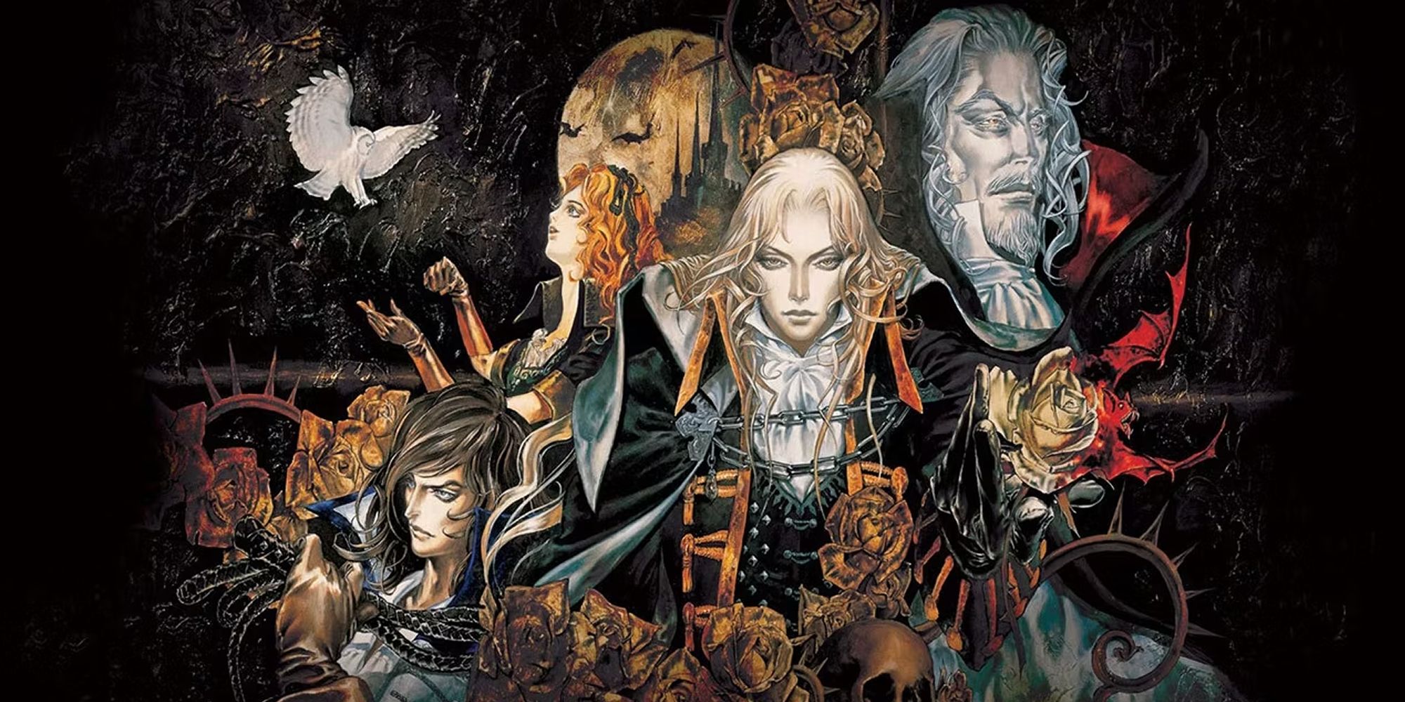 Castlevania Symphony Of The Night Art Depicting The Various Characters
