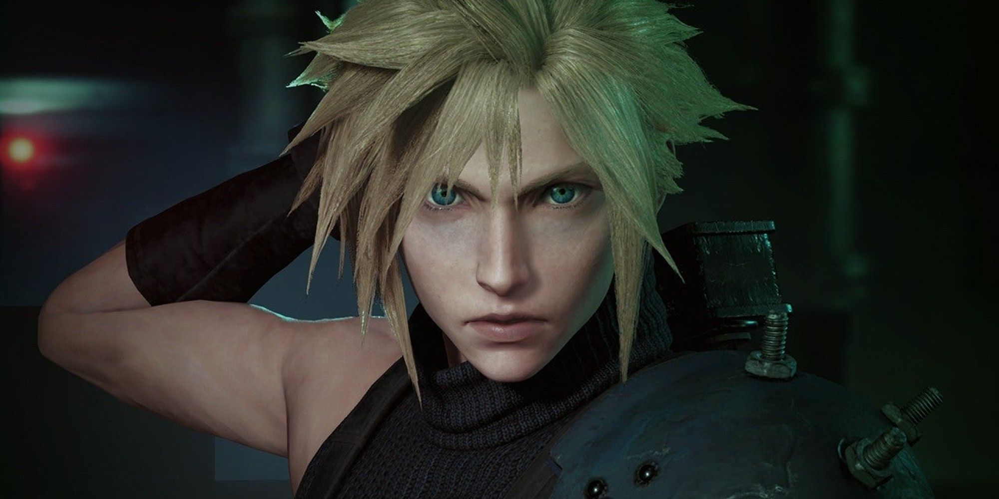Cloud Strife holding his sword