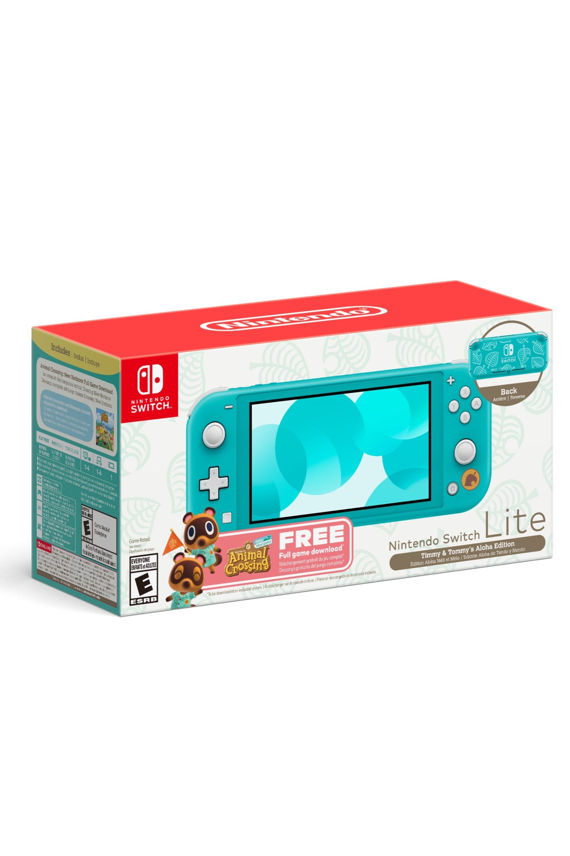timmy and tommy's teal nintendo switch lite in a box