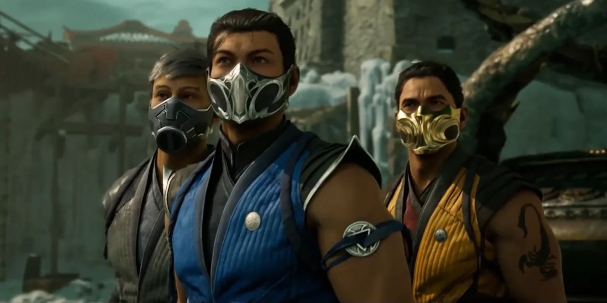 Smoke, Sub-Zero, and Scorpion, from Mortal Kombat 1