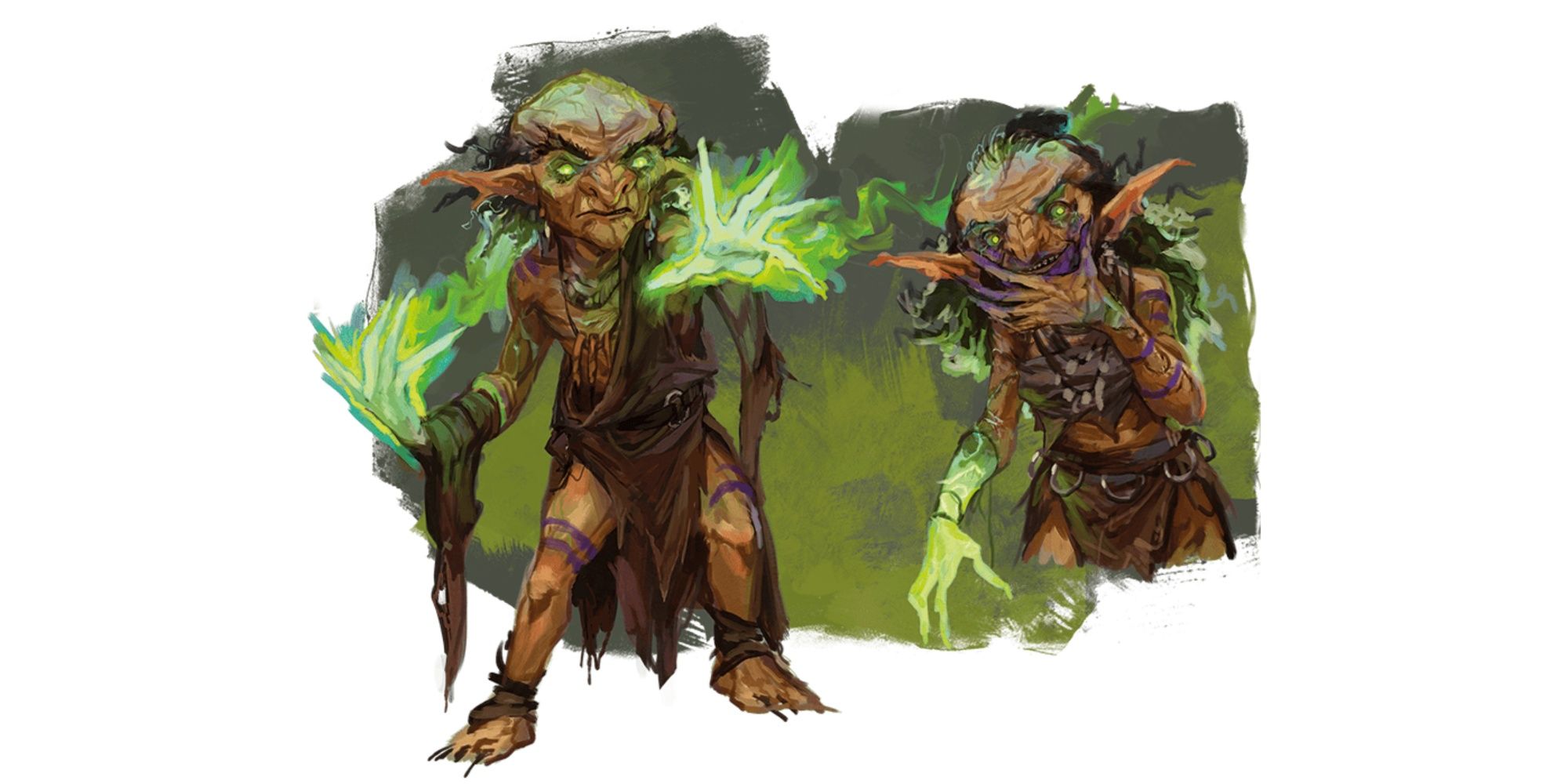 Two Psionic Goblins with glowing hands 