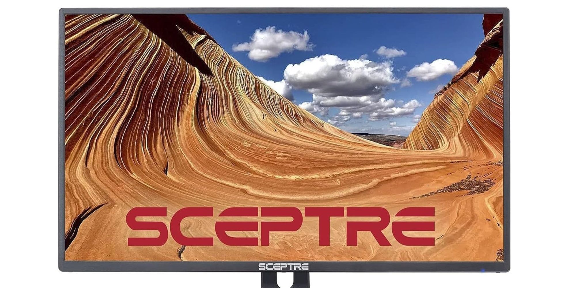 A flat monitor made by Sceptre