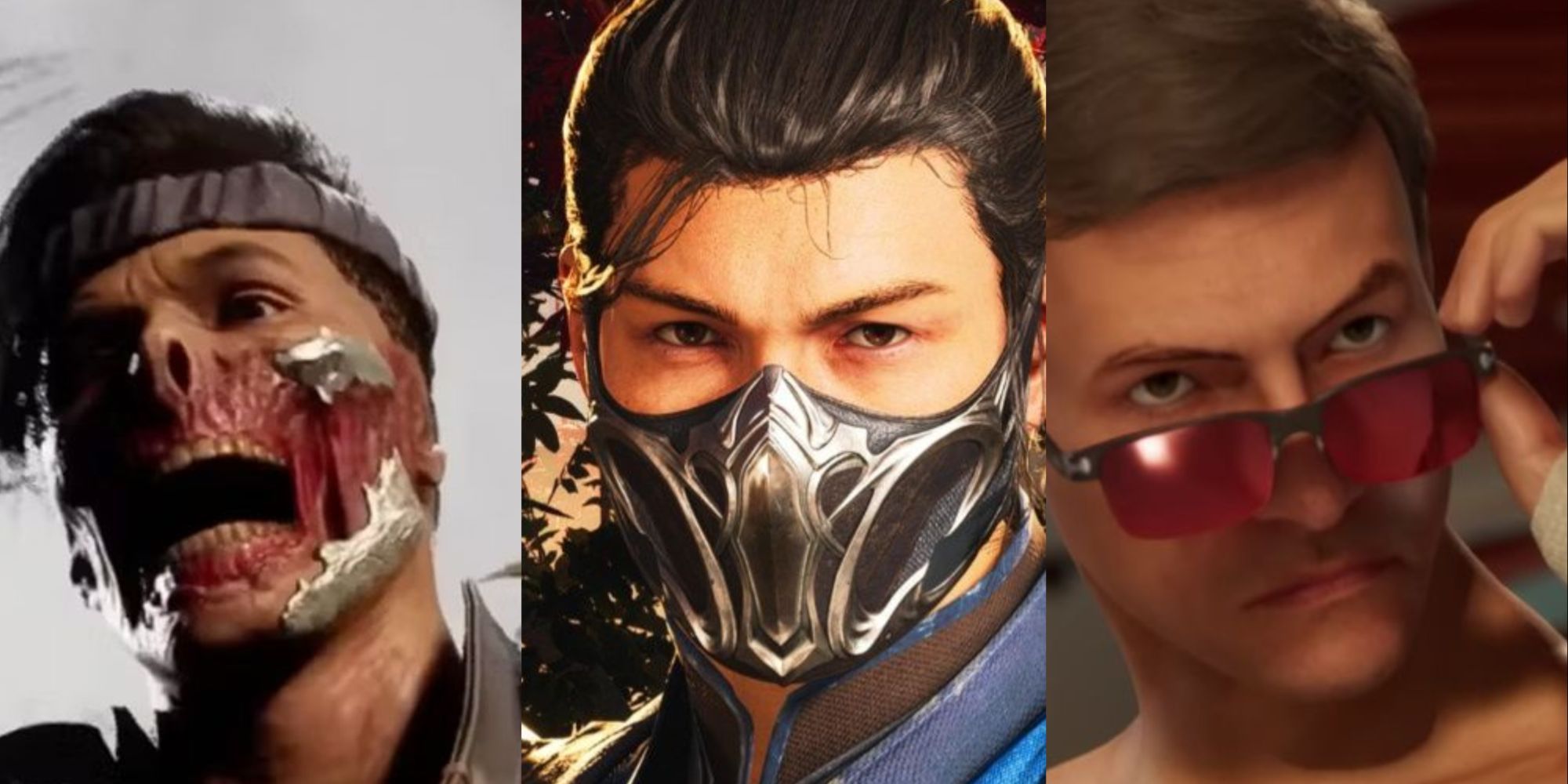 collage of up close photos of mortal kombat characters