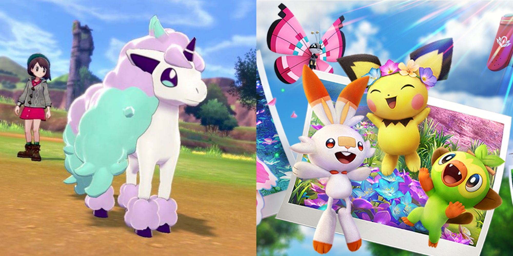 galarian ponyta, and pichu scorbunny and grookey