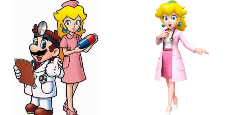 Peach as both Nurse and Doctor