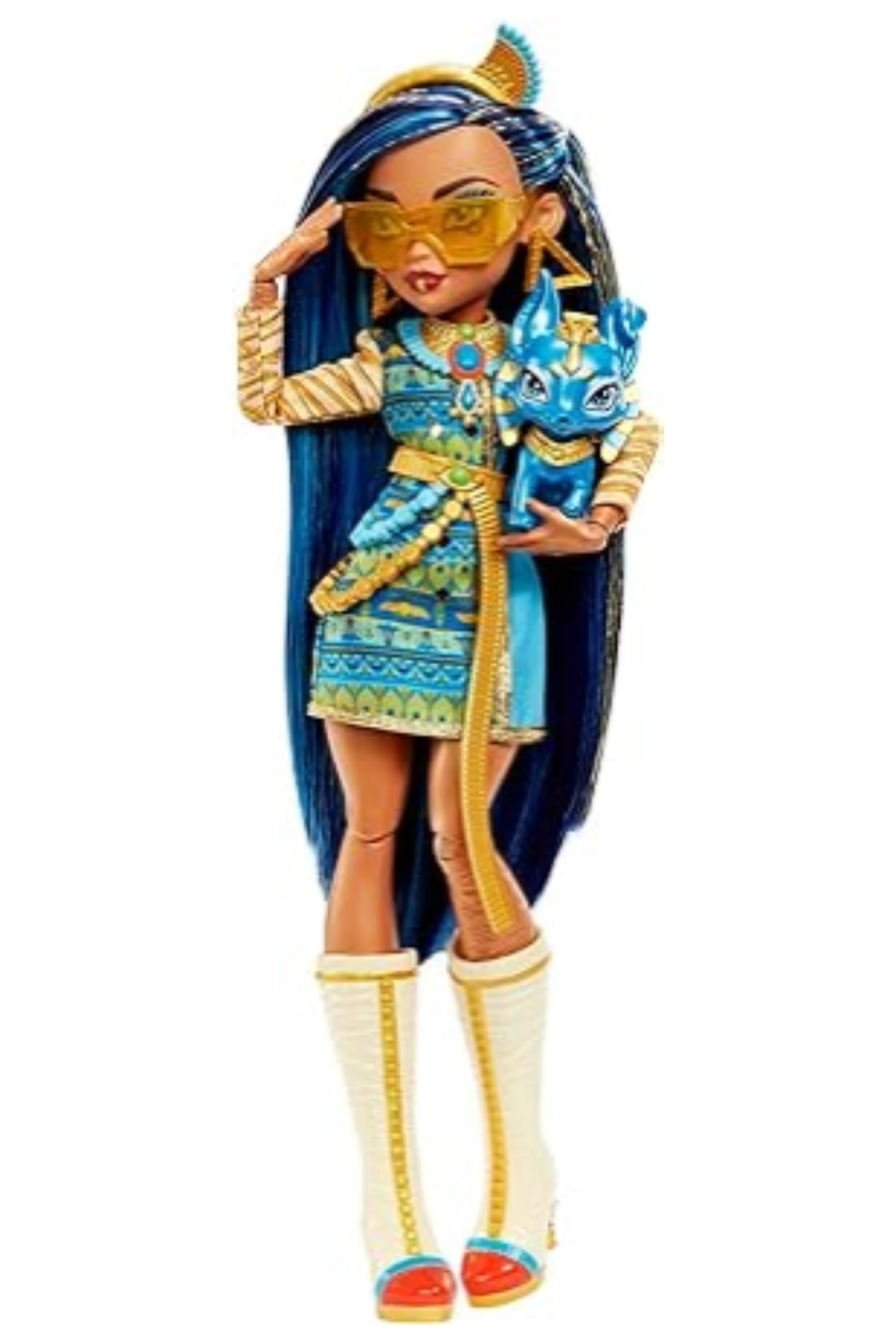Monster High Cleo De Nile Fashion Doll with Blue Streaked Hair