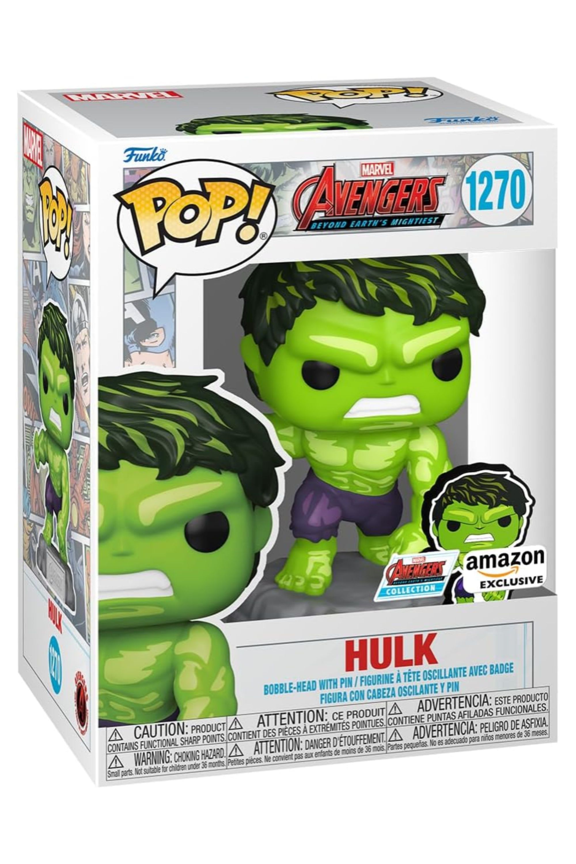 marvel&rsquo;s 60th anniversary boxed hulk funko pop and pin set