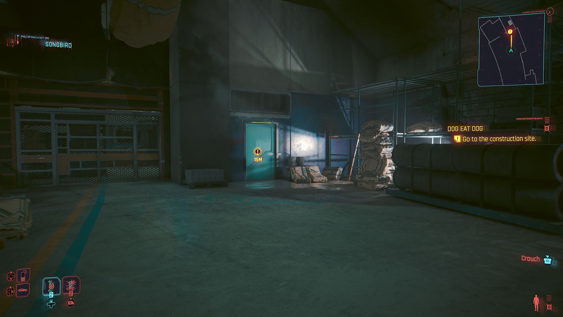 Cyberpunk 2077 Phantom Liberty Screenshot Of Blue Door To Construction Site