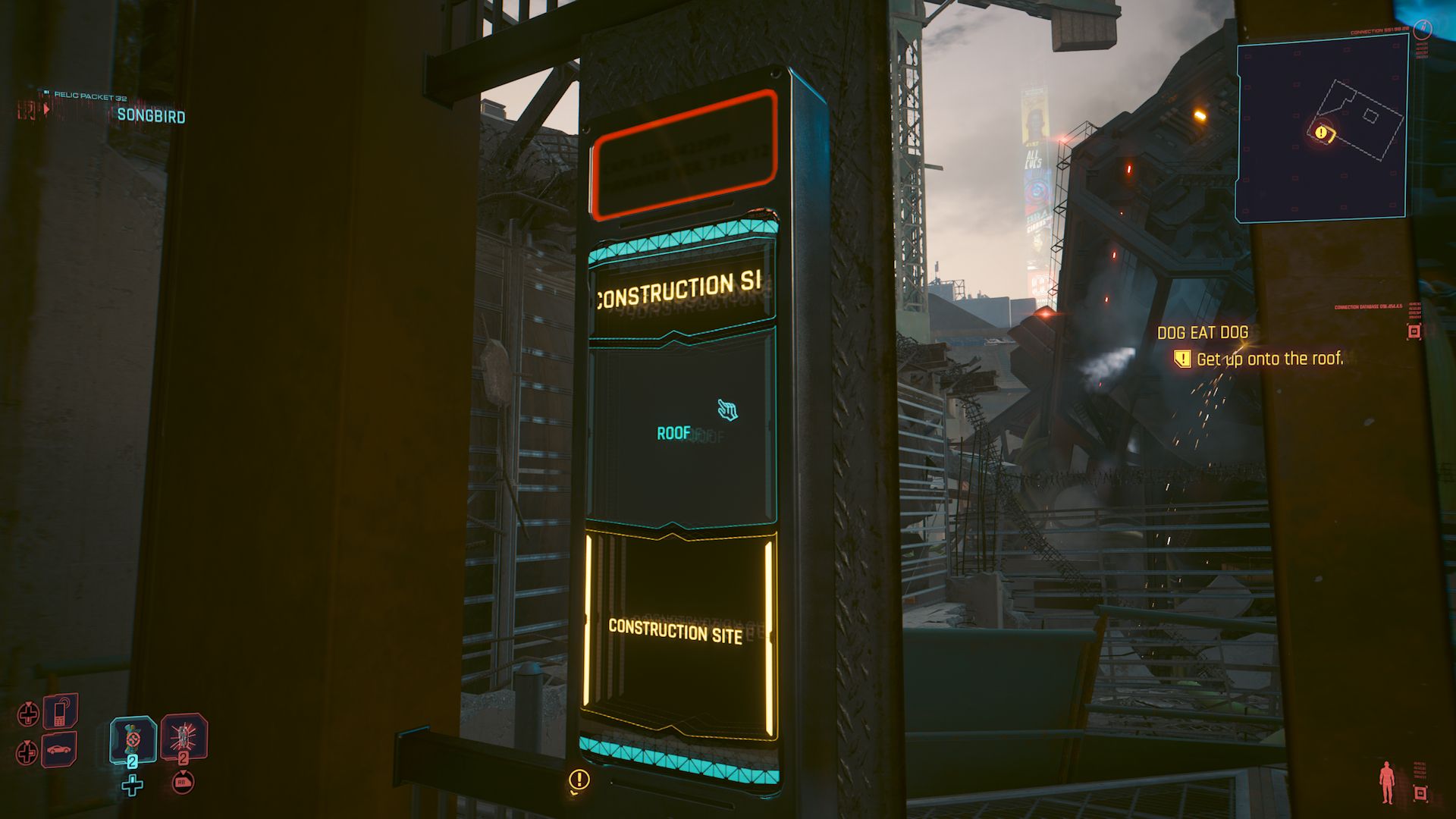 Cyberpunk 2077 Phantom Liberty Screenshot Of Button On The Construction Site Elevator