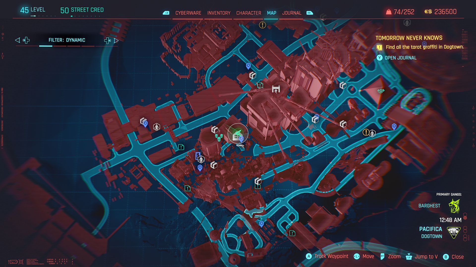 Cyberpunk 2077 Phantom Liberty Screenshot Of Graffiti Map Location Outside Hideout
