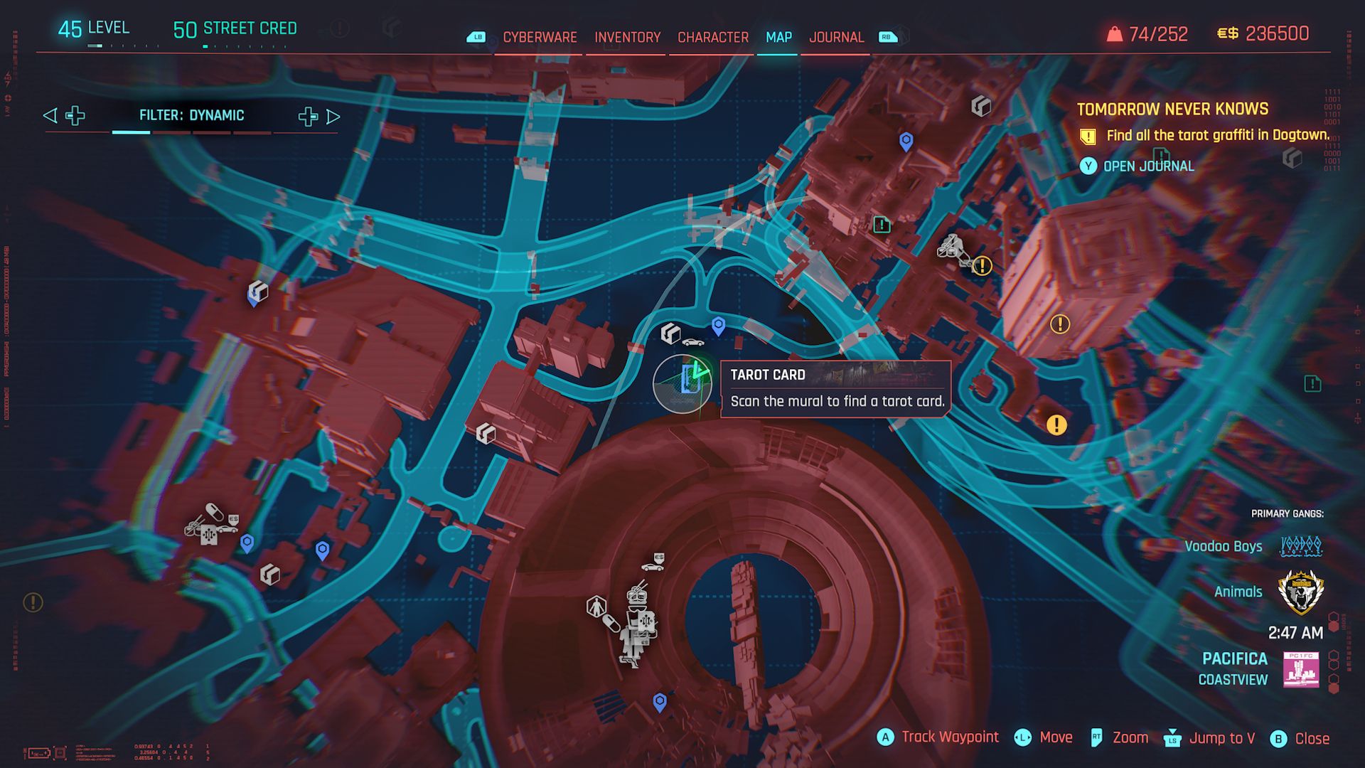Cyberpunk 2077 Phantom Liberty Screenshot Of King Of Cups Map Location
