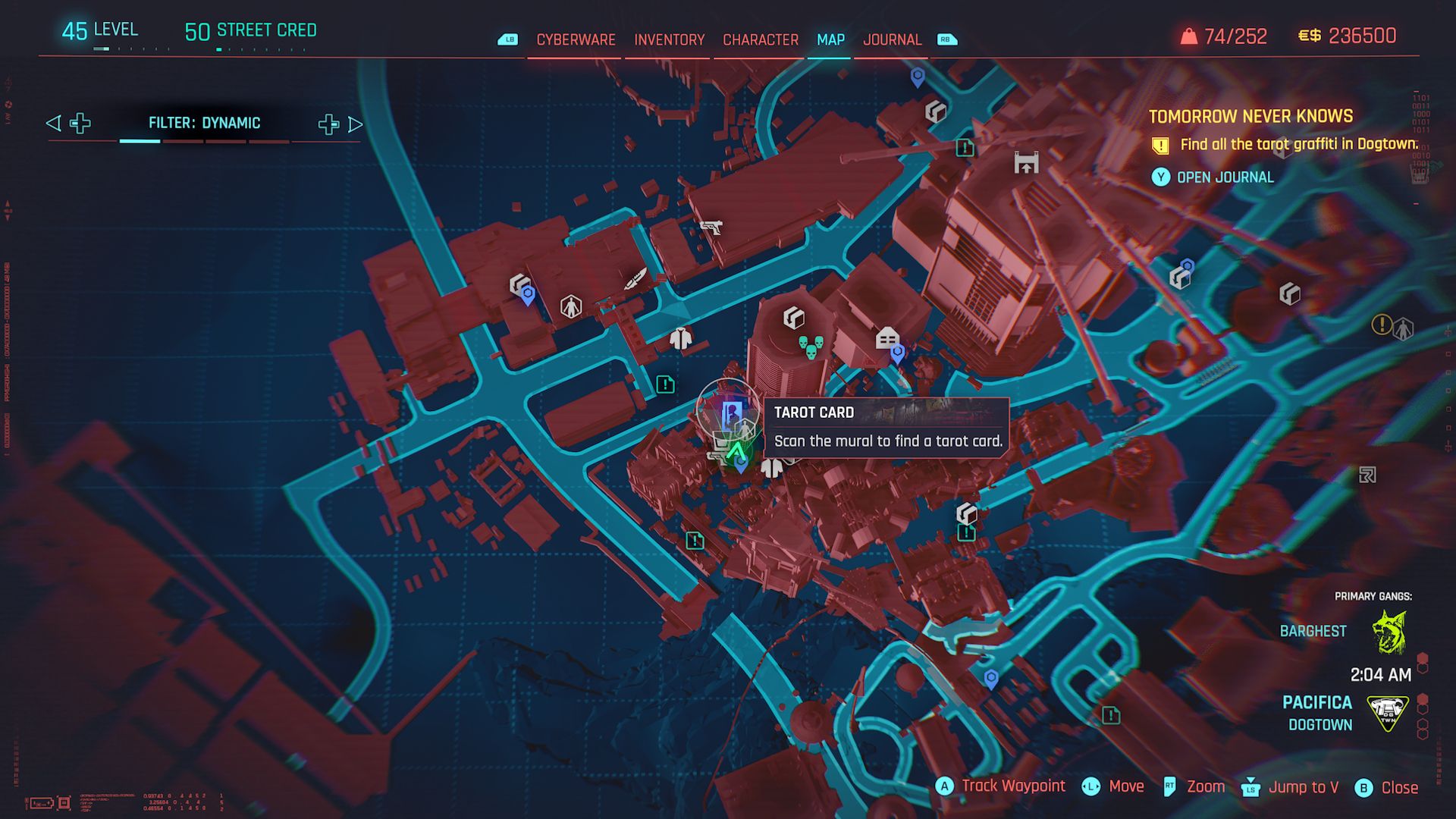 Cyberpunk 2077 Phantom Liberty Screenshot Of King Of Swords Map Location