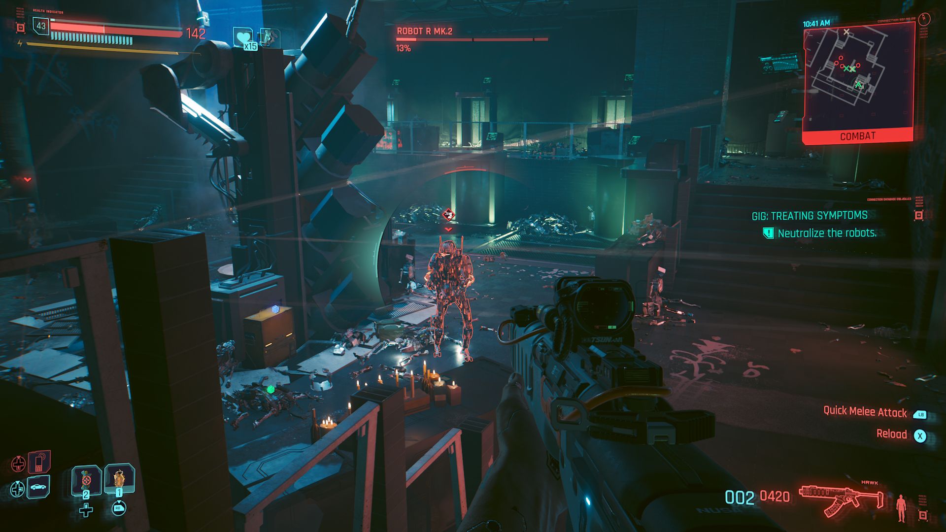 Cyberpunk 2077 Phantom Liberty Screenshot Of Player Fighting Robot R MK.2