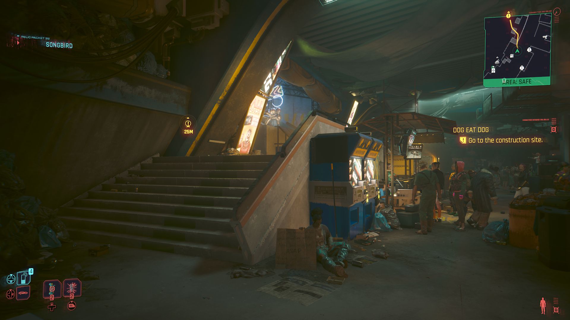 Cyberpunk 2077 Phantom Liberty Screenshot Of Stairs In Market