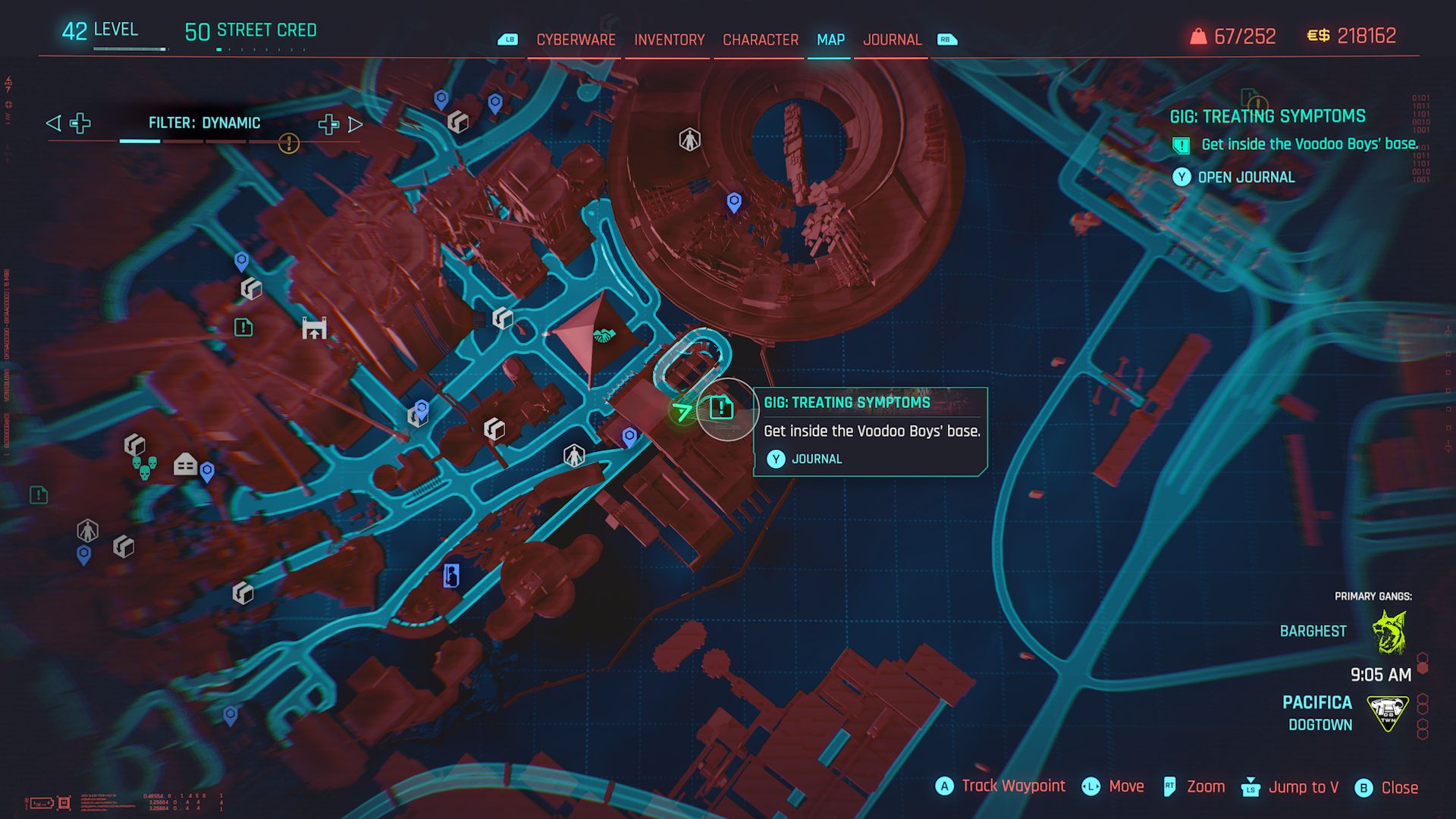 Cyberpunk 2077 Phantom Liberty Screenshot Of Treating Symptoms Start Point On Map Location