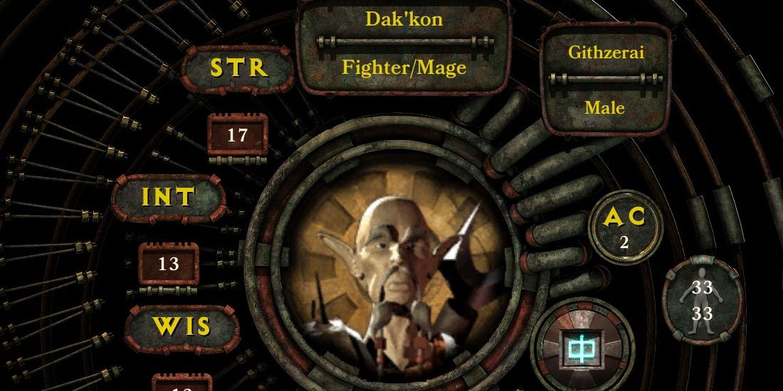 Dak'kon Character Screen From Planescape: Torment