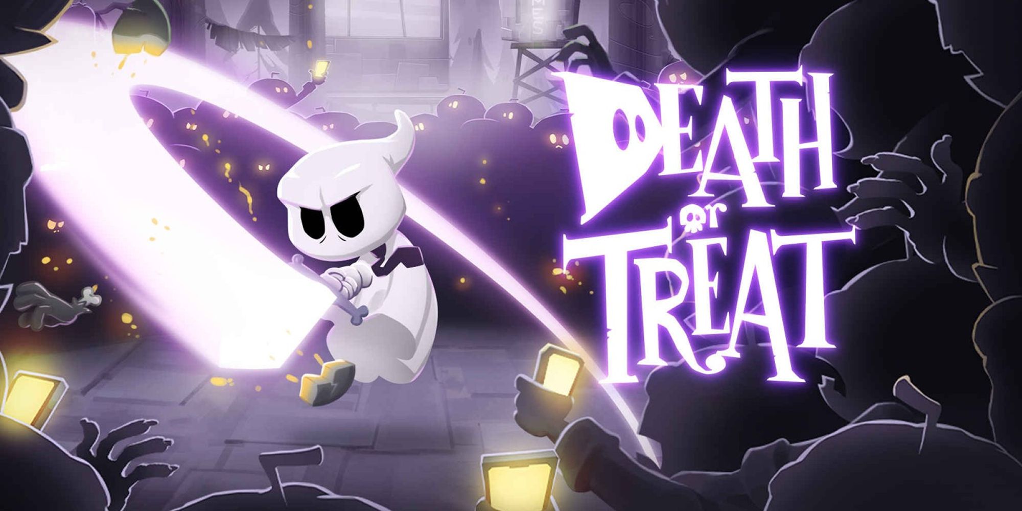Death Or Treat Title Art Depicting Scary Attacking Enemies