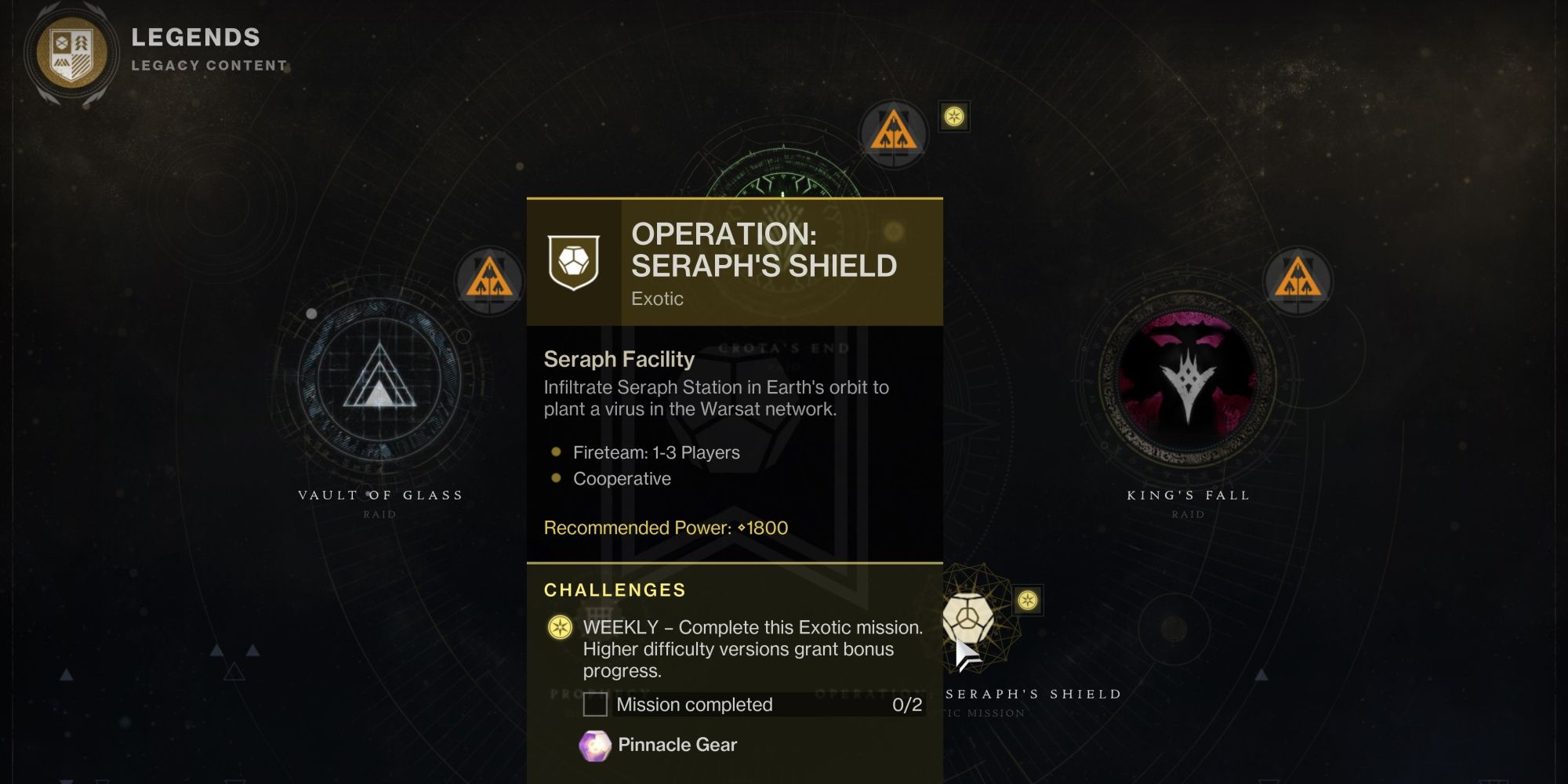 Destiny 2 Seraph's Shield In Exotic Rotator Playlist