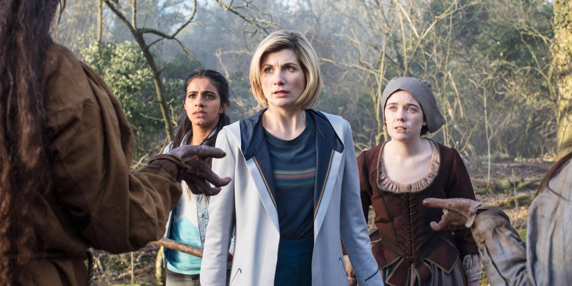 13th Doctor, Yaz and Willa in the Witchfinders