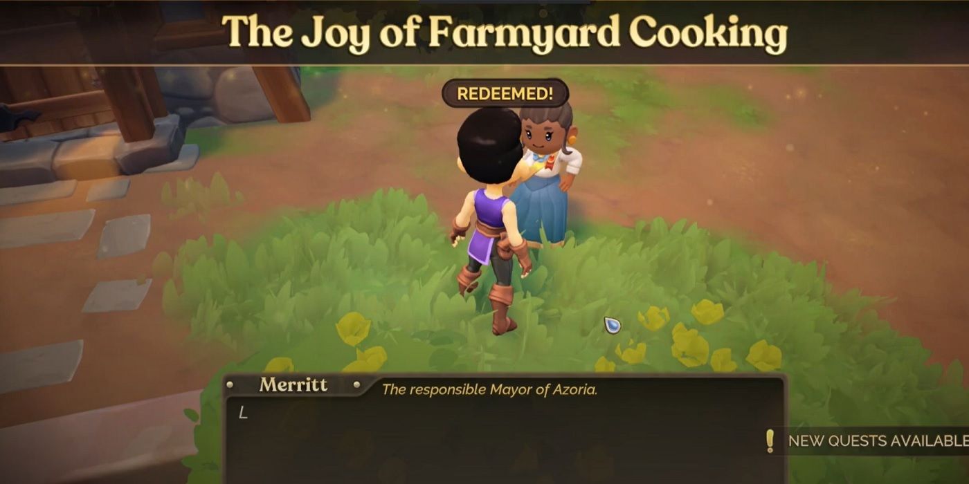 Fae Farm completes the cooking mission in the game