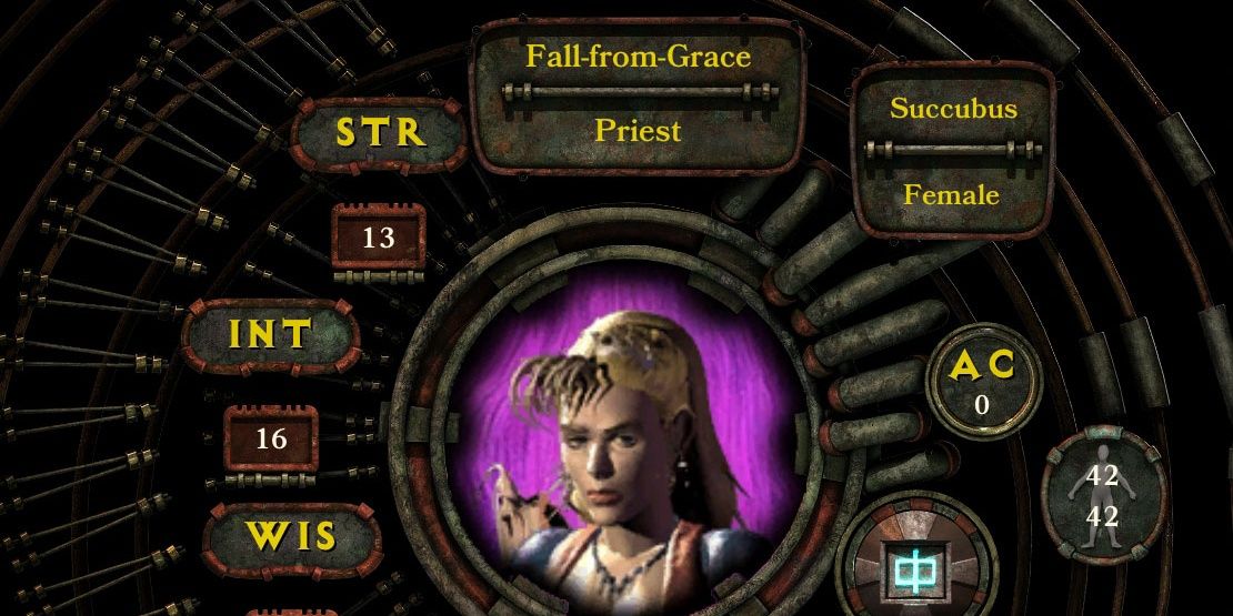 Fall-From-Grace Character Screen From Planescape: Torment