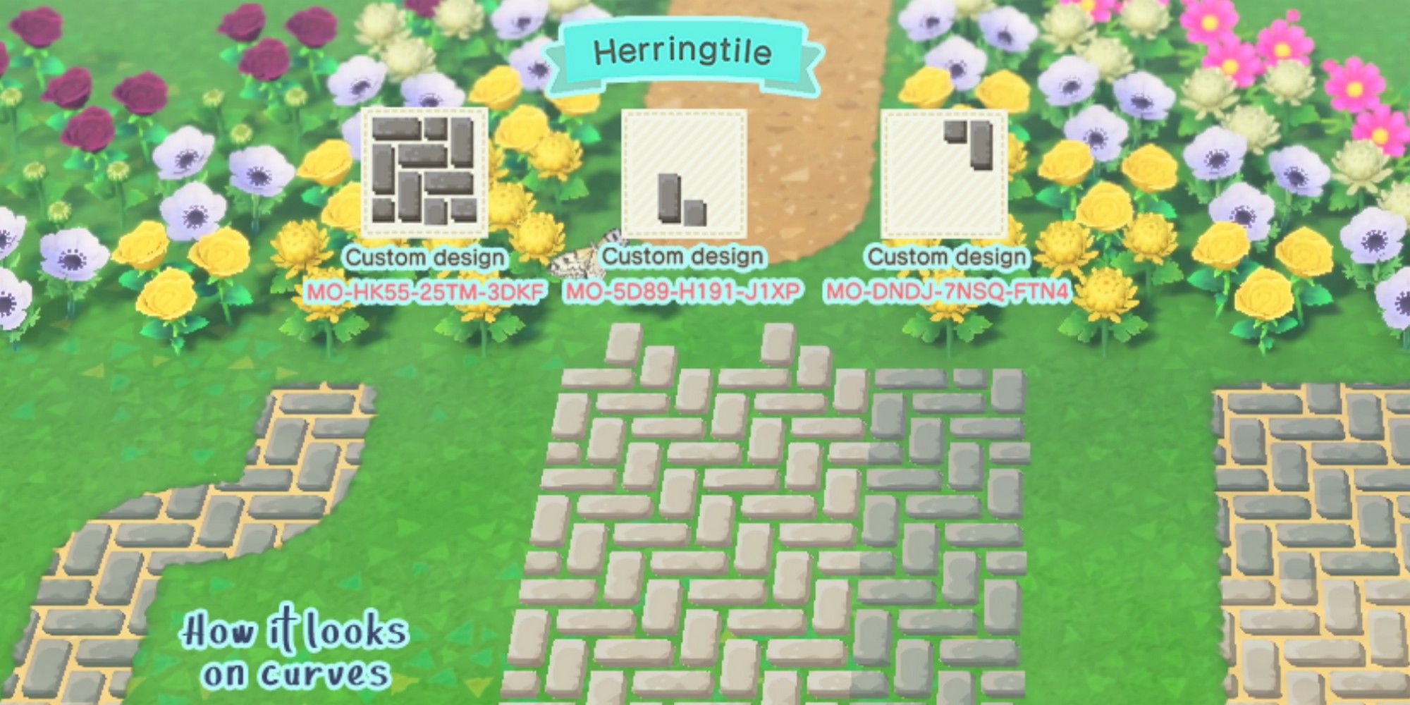 herringbone path jay acnh path codes